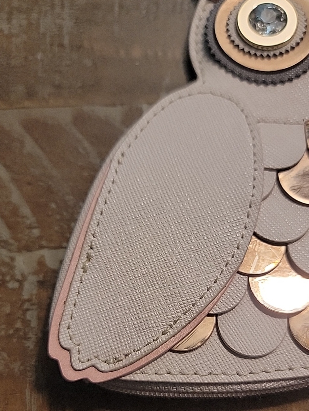 kate spade Blaze A Trail Beige and Pink Owl Coin Holder - Picture 6 of 14